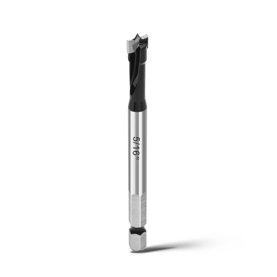 1" Forstner Drill Bit with 1/4" Quick Change Hex Shank,Triple Flute Tungsten Carbide Tipped - for Hard Wood,Soft Wood Woodworking Hinge Cutter Tool Kits for Veneered Plywood Plastic