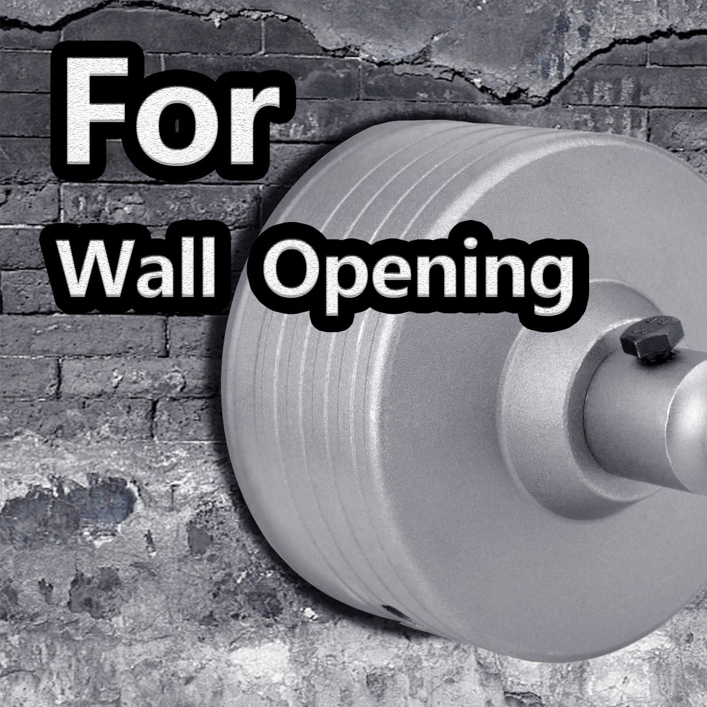 4 inch / 102mm Concrete Hole Saw with 220mm SDS Plus Shank Connecting Rod,GUICGOC Tungsten Carbide Teeth Cement Hole Saw for Cement Brick Concrete Stone Wall (4 inch / 102mm)