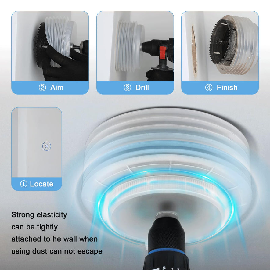 4-5/16" | 110mm Hole Saw for Recessed Lights,4-5/16" Bi-Metal Hole Cutter with Dust Bowl Include Hex Shank & SDS Plus for LED Recessed Ceiling Lighting and Wood Metal Drywall Can Lights