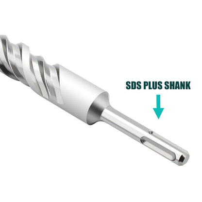 1/2" x 59" (12x1500mm) SDS Plus Bohrhammerbohrer, Betonbohrer, SDS Plus Mauerwerksbohrer für Beton, Ziegel, Zement (1/2" (12mm) Durchmesser, 59 Zoll Länge)