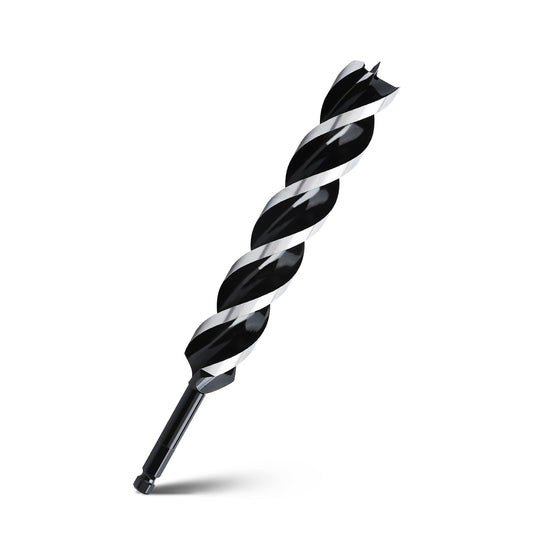1/2" x 10" Auger Drill Bit for Wood, Hex Shank Tri Flute Ship Auger Long Drill Bit for Soft and Hard Wood,Tree Stump,Plastic,Drywall and Composite Materials