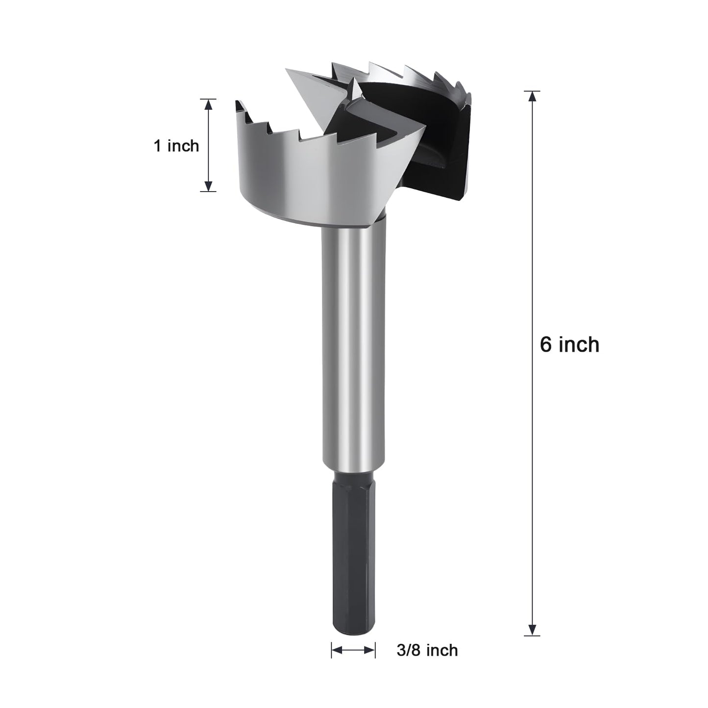 2-1/4" Forstner Bit for Wood, 2-1/4 Inch (Dia.) Wood Drill Bit Forstner Bits for Woodworking, Hex Shank