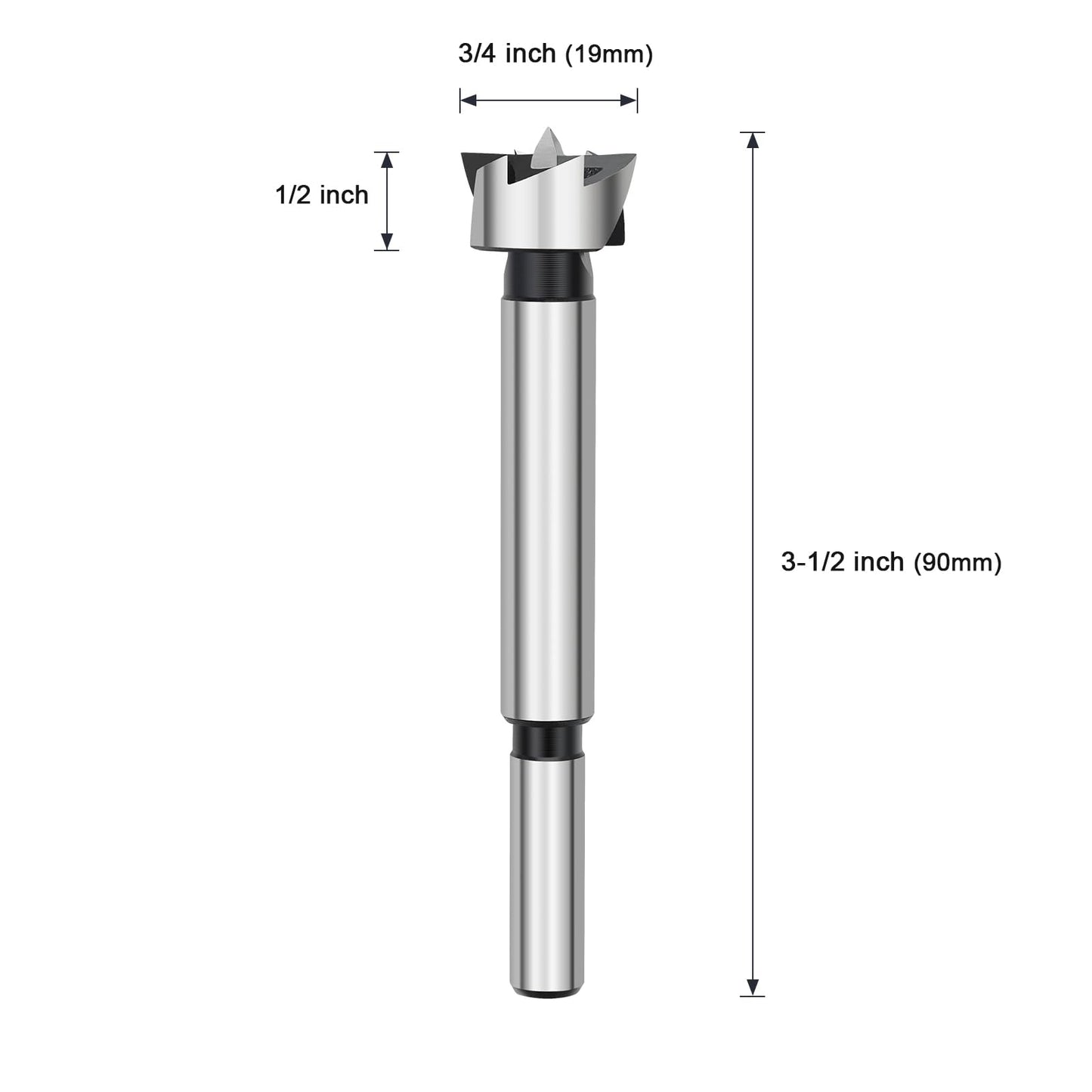 2 Inch Forstner Drill Bit for Woodworking, 2" Forstner Bit Wood Drill Bits for Holes, Hinge Cutter for Hard Wood, Plastic, Plywood HEX Shank
