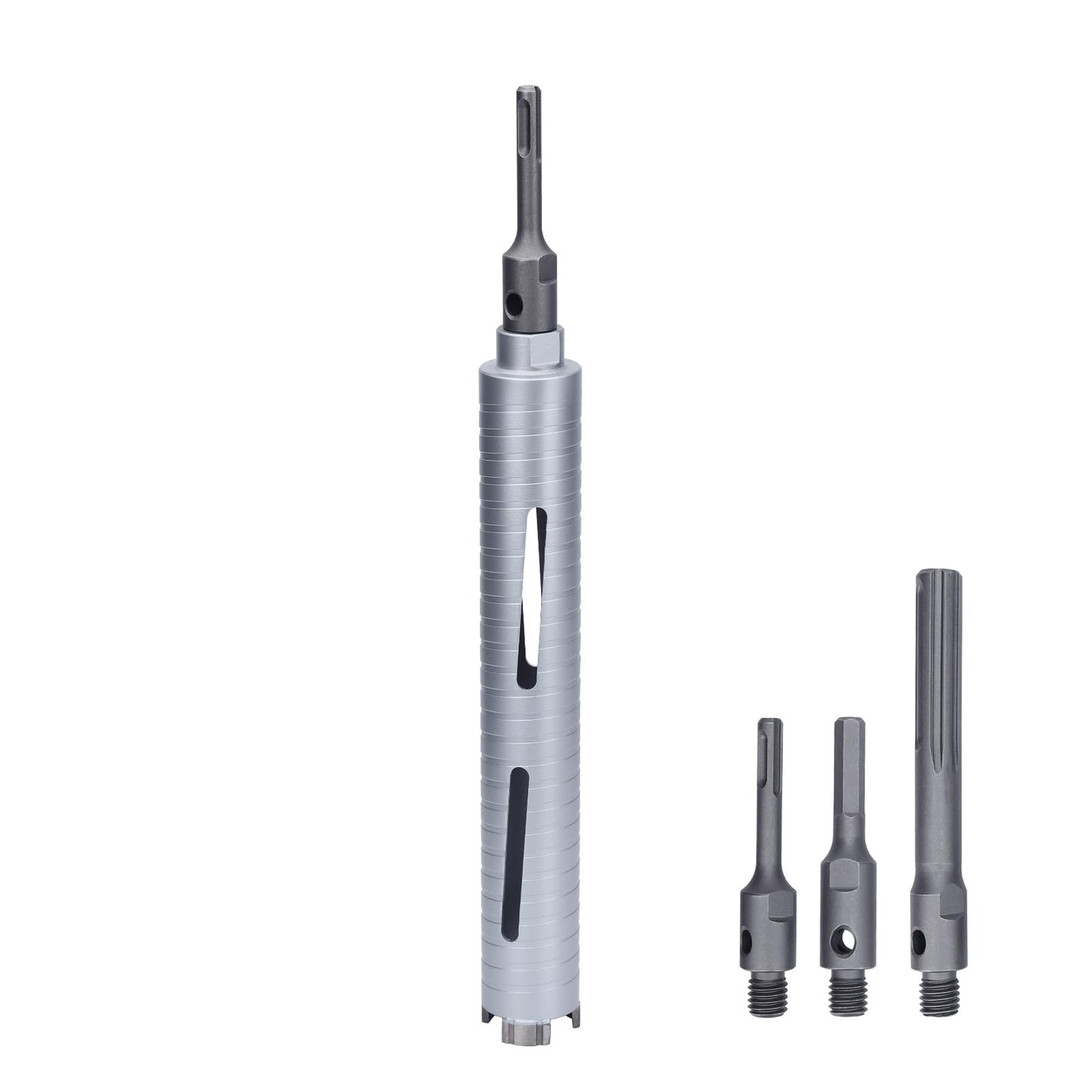 3 inch Diamond Dry Core Drill Bit, 10" Drilling Depth, 5/8"-11 Thread Core Drill Bit for Concrete Masonry Brick Block, Includes 3 Adapters SDS Plus, SDS Max and Hex (3 inch)
