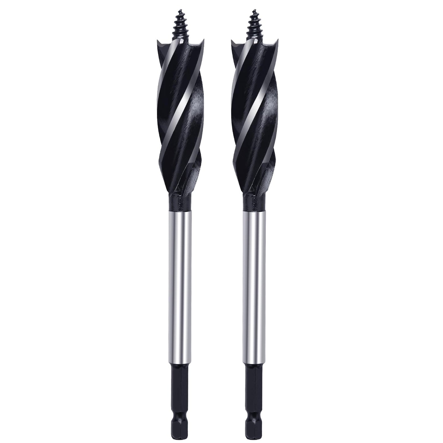 2 Pack 4/5 inch x 6-1/2 inch Auger Drill Bit for Wood, 1/4 inch Hex Shank Auger Drill Bit for Hard Wood,Soft Wood, Plywood and Plastic (4/5 in x 6-1/2 in) GRIXLEN