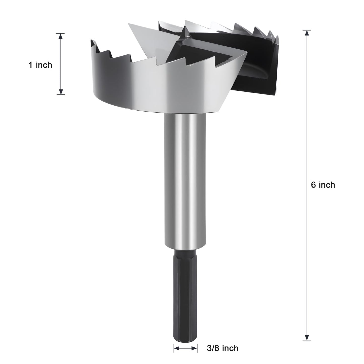 2-1/4" Forstner Bit for Wood, 2-1/4 Inch (Dia.) Wood Drill Bit Forstner Bits for Woodworking, Hex Shank