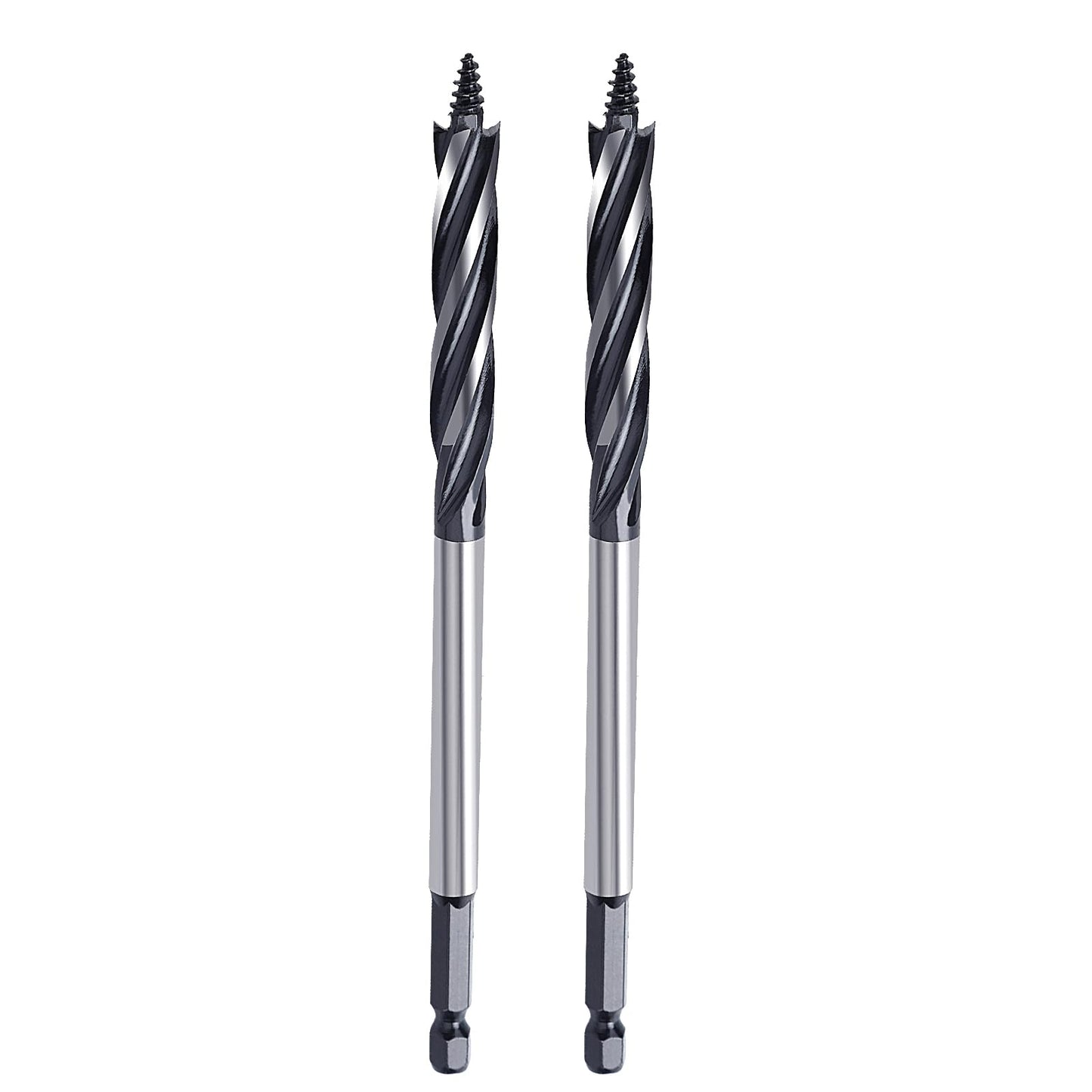 2 Pack 4/5 inch x 6-1/2 inch Auger Drill Bit for Wood, 1/4 inch Hex Shank Auger Drill Bit for Hard Wood,Soft Wood, Plywood and Plastic (4/5 in x 6-1/2 in) GRIXLEN