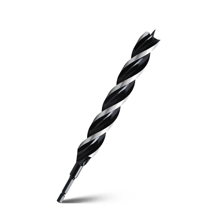 1/2" x 10" Auger Drill Bit for Wood, Hex Shank Tri Flute Ship Auger Long Drill Bit for Soft and Hard Wood,Tree Stump,Plastic,Drywall and Composite Materials