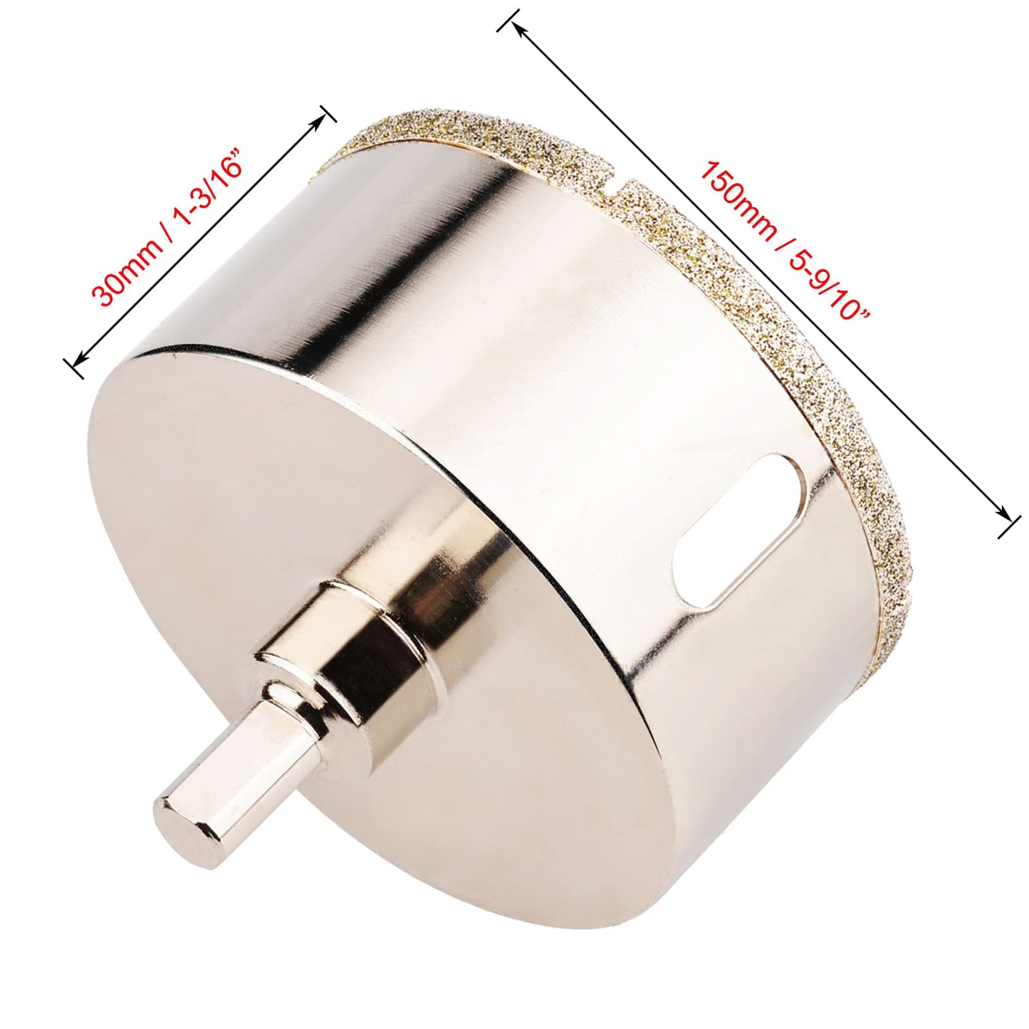 4-1/8"(105mm) Diamond Hole Saw, Glass Hole Saw with Guiding Drill Bit for Glass Ceramic Marble Porcelain Tile Granite Quartz Gemstone