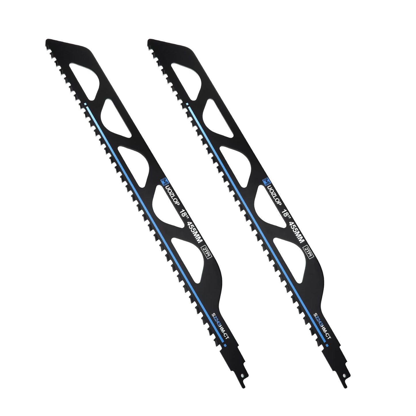 12 inch Masonry Reciprocating Saw Blades,2TPI Carbide Blade Strong teeths for Cutting Brick, Cement, Porous Concrete，3 Pack (3, 12 inch)