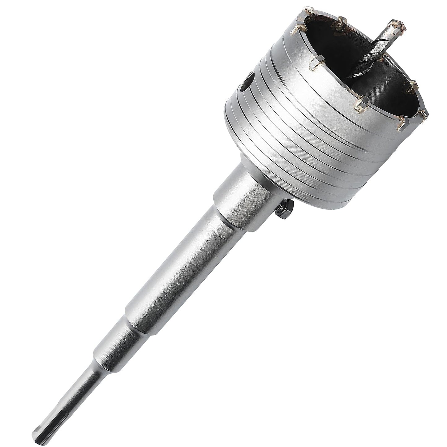 3 inch / 75mm Concrete Hole Saw with SDS Plus Shank Connecting Rod, 6.3mm Tungsten Carbide Tip for Concrete Cement Brick Wall
