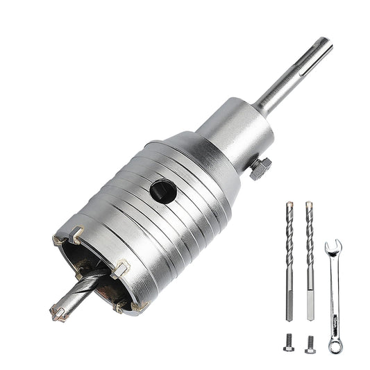 3 inch / 75mm Concrete Hole Saw with SDS Plus Shank Connecting Rod, 6.3mm Tungsten Carbide Tip for Concrete Cement Brick Wall