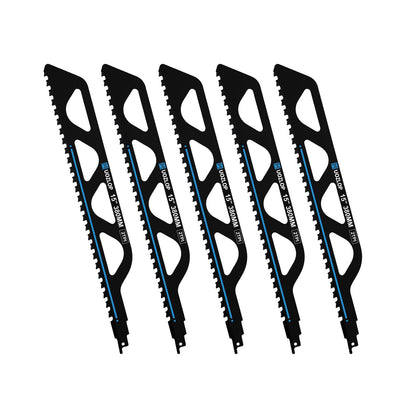 12 Zoll Mauerwerk-Säbelsägeblätter, 2ZpZ Hartmetallklinge, starke Zähne zum Schneiden von Ziegel, Zement, Porenbeton, 3er-Pack (3, 12 Zoll)