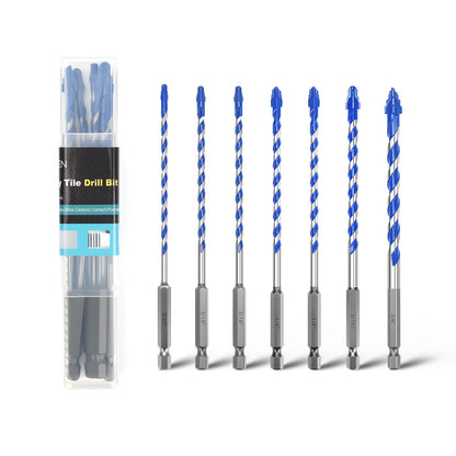 5er-Pack 3/16 Zoll Fliesenbohrer, Sechskantschaft-Stufenbohrer für Fliesen, Beton, Porzellan, Ziegel, Glas, Zement, 15,2 cm Länge