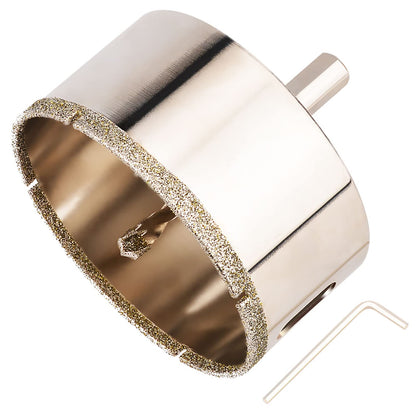 4-1/8" (105 mm) Diamant-Lochsäge, Glas-Lochsäge mit Zentrierbohrer für Glas, Keramik, Marmor, Porzellanfliesen, Granit, Quarz, Edelsteine
