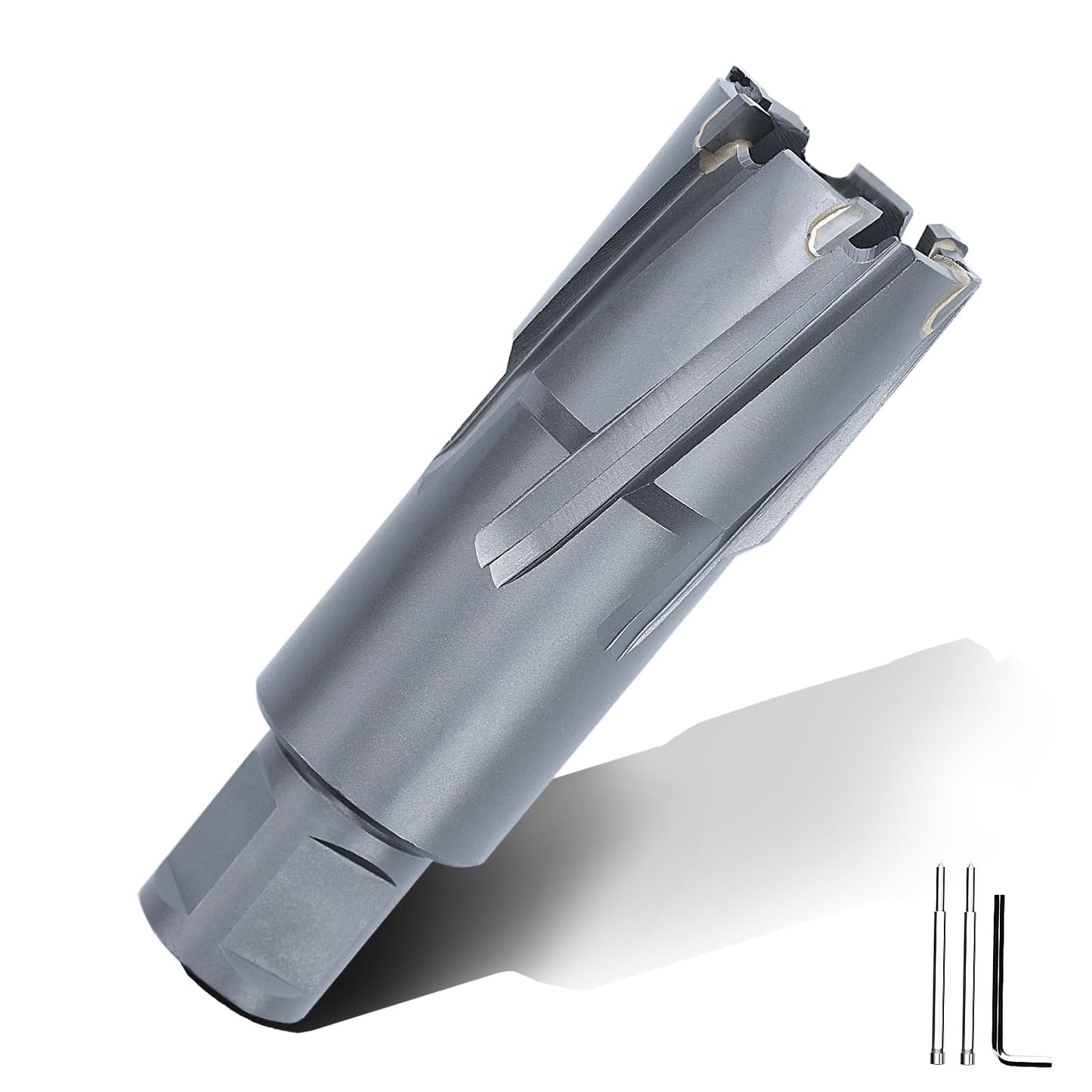 3" x 1-3/8" Annular Cutter with Weldon Shank,75mm Carbide Tip Annular Drill Bit for Stainless Steel, Iron (1-3/8" Depth, 3" (75mm) Diameter)