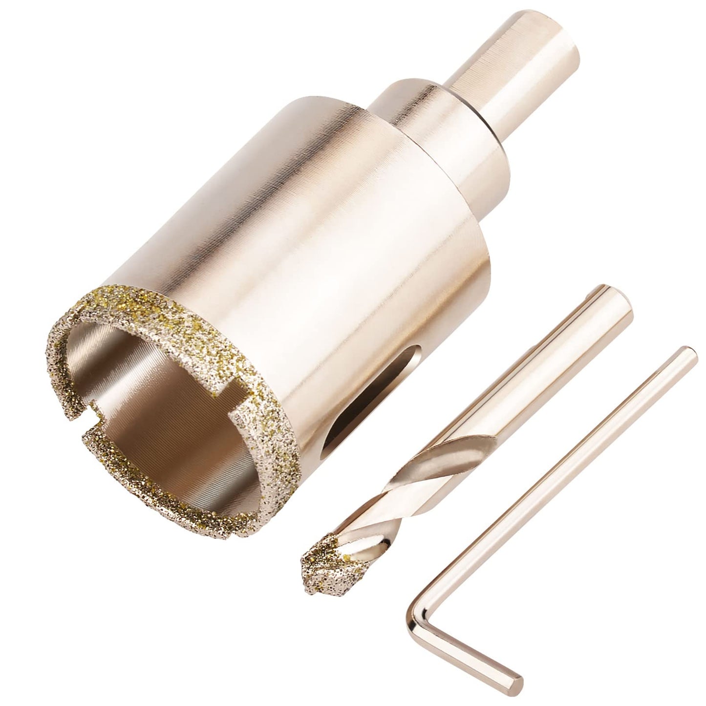 4-1/8"(105mm) Diamond Hole Saw, Glass Hole Saw with Guiding Drill Bit for Glass Ceramic Marble Porcelain Tile Granite Quartz Gemstone