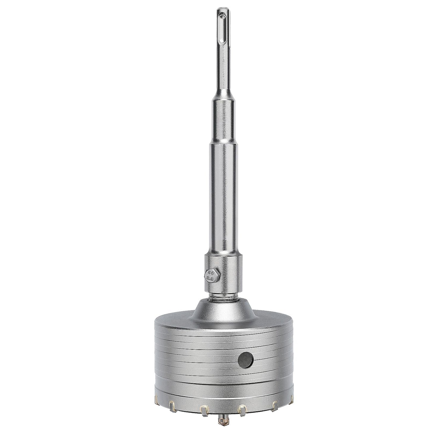 3 inch / 75mm Concrete Hole Saw with SDS Plus Shank Connecting Rod, 6.3mm Tungsten Carbide Tip for Concrete Cement Brick Wall