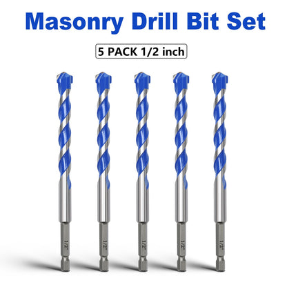 5er-Pack 3,2 mm Mauerwerksbohrer-Set, Betonbohrer-Set mit Sechskantschaft, Hartmetallbohrer für Beton, Zement, Fliesen, Ziegel, Kunststoff und Keramik (3,2 mm (5 Stück))