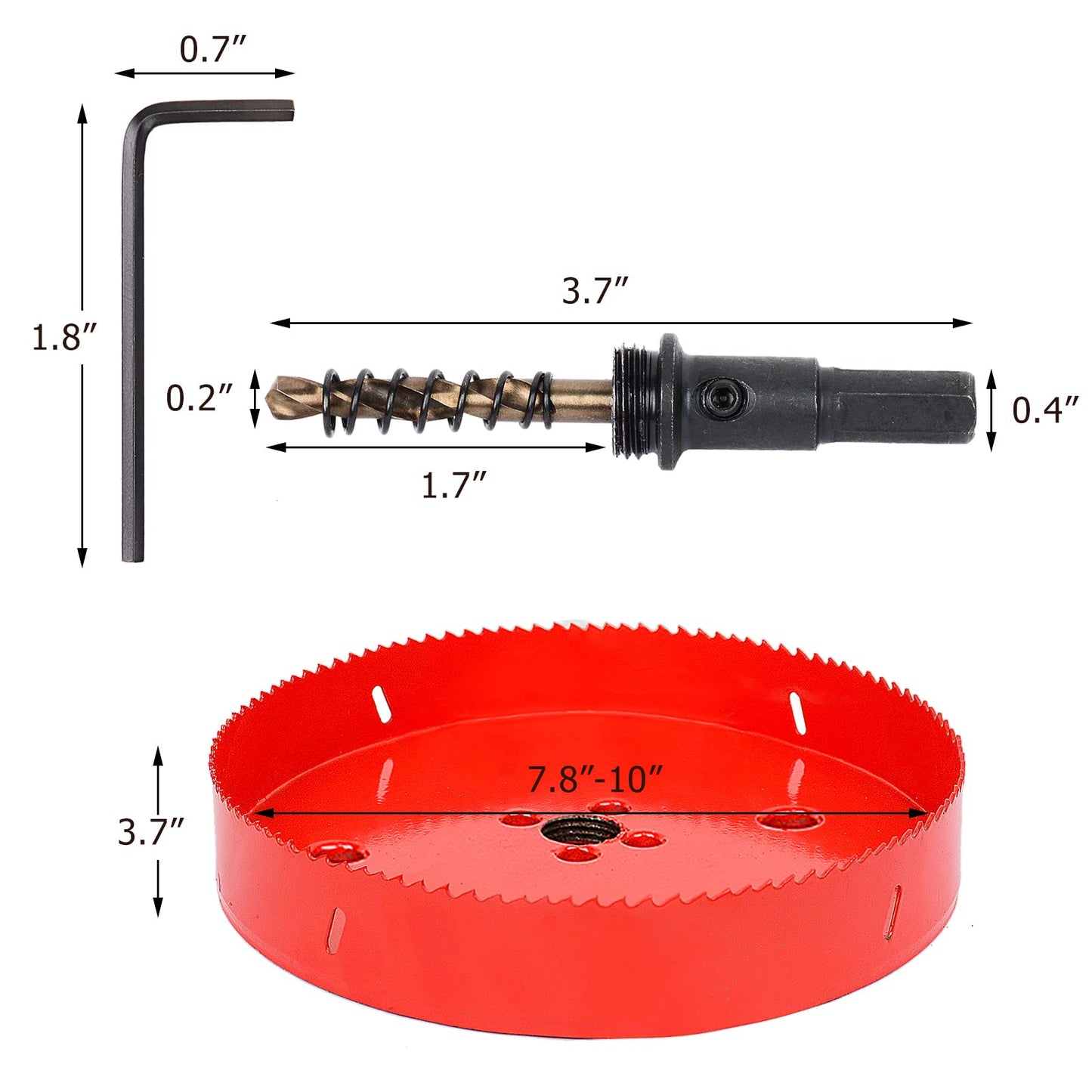 5,5 Zoll Bi-Metall Lochsäge HSS Lochschneider Hochleistung zum Bohren von Holz, Kunststoff, Sperrholz, Deckenplatten, dünnem Metall (140 mm)