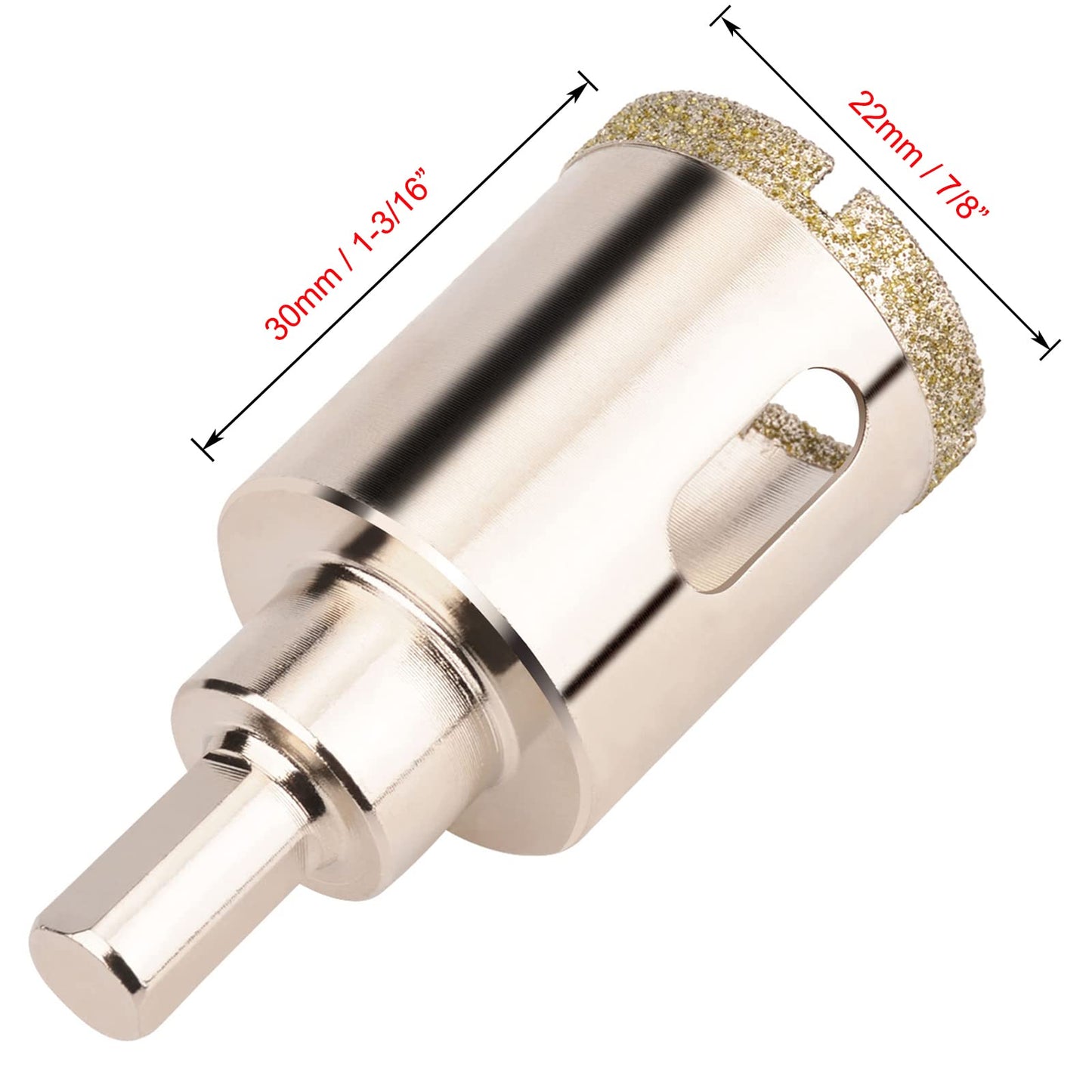 4-1/8"(105mm) Diamond Hole Saw, Glass Hole Saw with Guiding Drill Bit for Glass Ceramic Marble Porcelain Tile Granite Quartz Gemstone