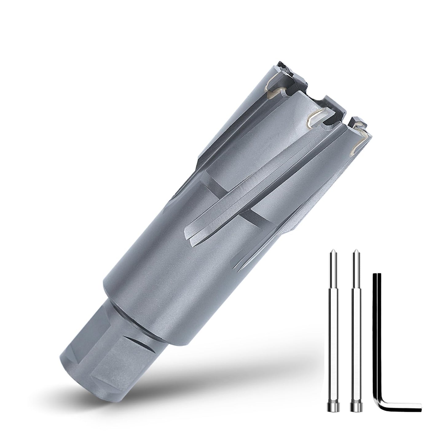 3" x 1-3/8" Annular Cutter with Weldon Shank,75mm Carbide Tip Annular Drill Bit for Stainless Steel, Iron (1-3/8" Depth, 3" (75mm) Diameter)