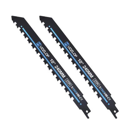 12 Zoll Mauerwerk-Säbelsägeblätter, 2ZpZ Hartmetallklinge, starke Zähne zum Schneiden von Ziegel, Zement, Porenbeton, 3er-Pack (3, 12 Zoll)