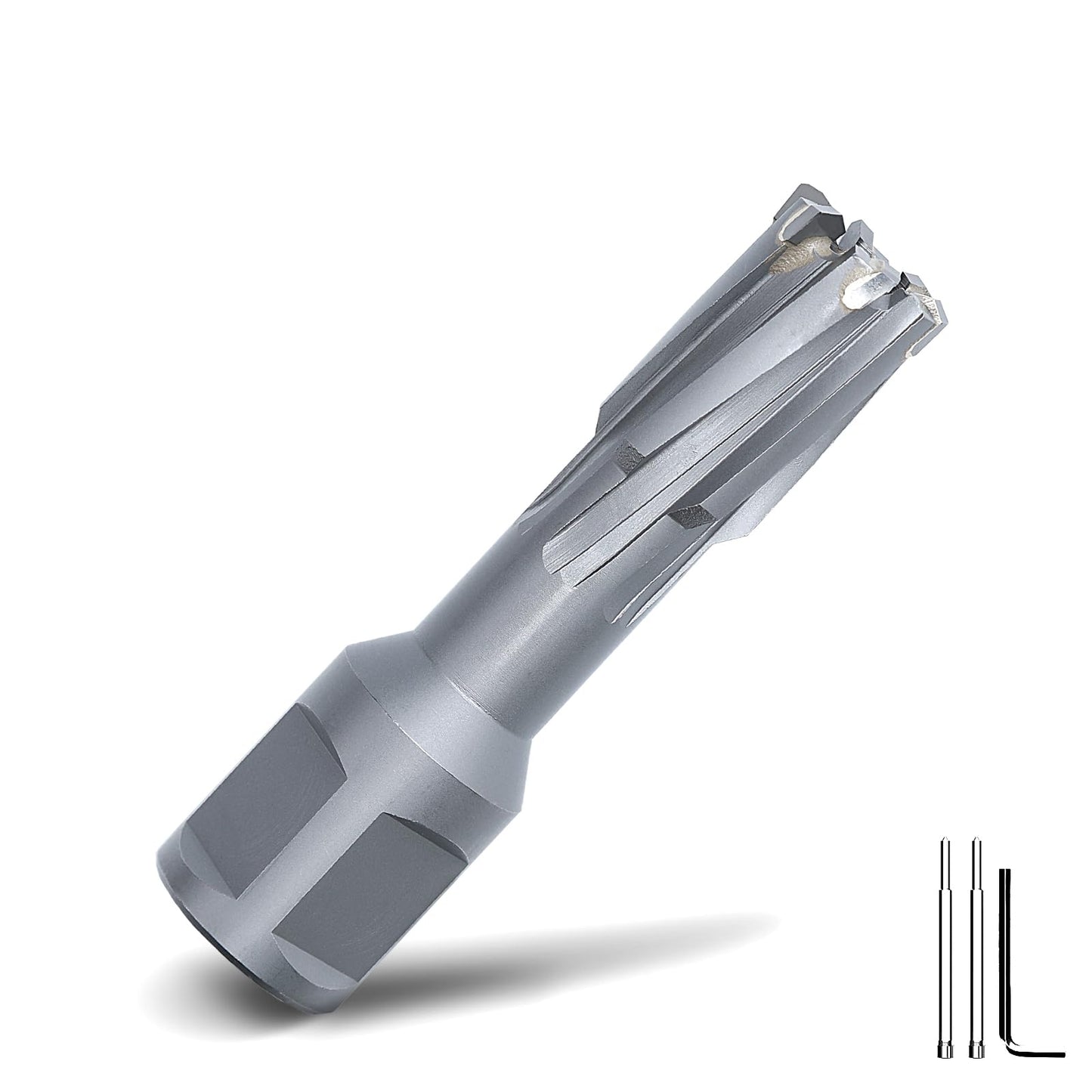 3" x 1-3/8" Annular Cutter with Weldon Shank,75mm Carbide Tip Annular Drill Bit for Stainless Steel, Iron (1-3/8" Depth, 3" (75mm) Diameter)