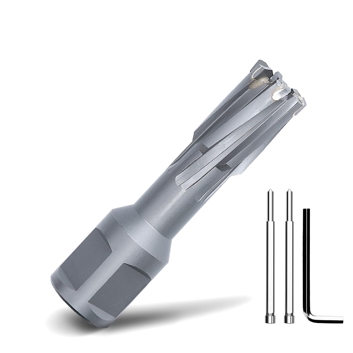 3" x 1-3/8" Annular Cutter with Weldon Shank,75mm Carbide Tip Annular Drill Bit for Stainless Steel, Iron (1-3/8" Depth, 3" (75mm) Diameter)