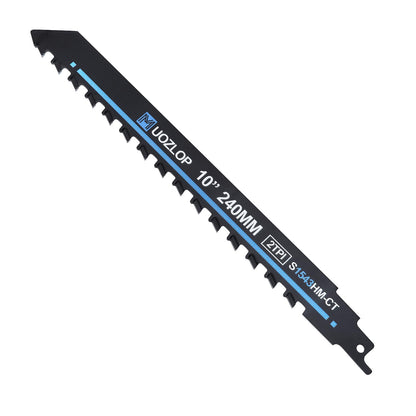 12 Zoll Mauerwerk-Säbelsägeblätter, 2ZpZ Hartmetallklinge, starke Zähne zum Schneiden von Ziegel, Zement, Porenbeton, 3er-Pack (3, 12 Zoll)