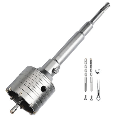 3 Zoll / 75mm Betonlochbohrer mit SDS Plus Aufnahmeschaft, 6.3mm Hartmetallspitze für Beton Zement Mauerwerk