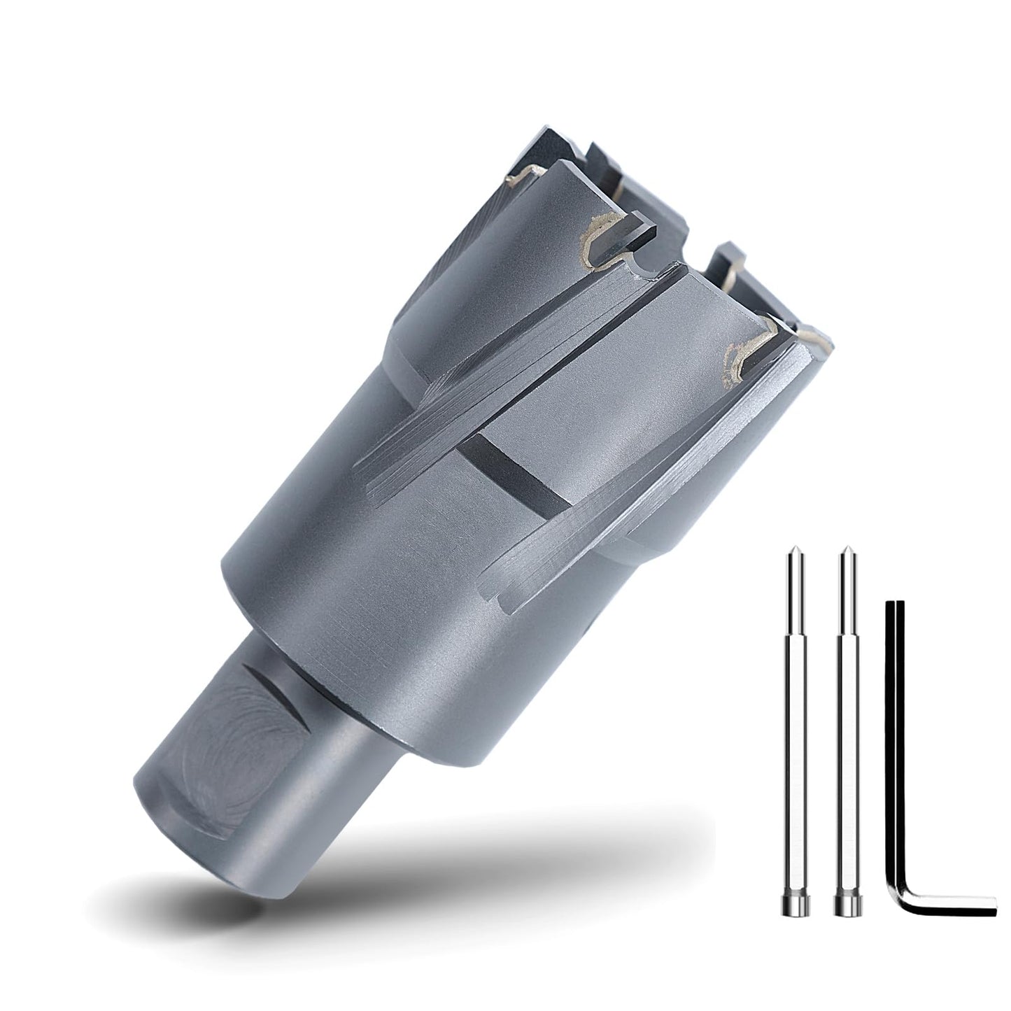 3" x 1-3/8" Annular Cutter with Weldon Shank,75mm Carbide Tip Annular Drill Bit for Stainless Steel, Iron (1-3/8" Depth, 3" (75mm) Diameter)