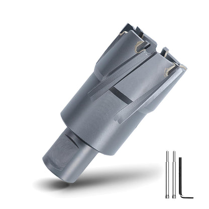 3" x 1-3/8" Hohlbohrer mit Weldon-Schaft, 75mm Hartmetall-Hohlbohrer für Edelstahl, Eisen (1-3/8" Schnitttiefe, 3" (75mm) Durchmesser)