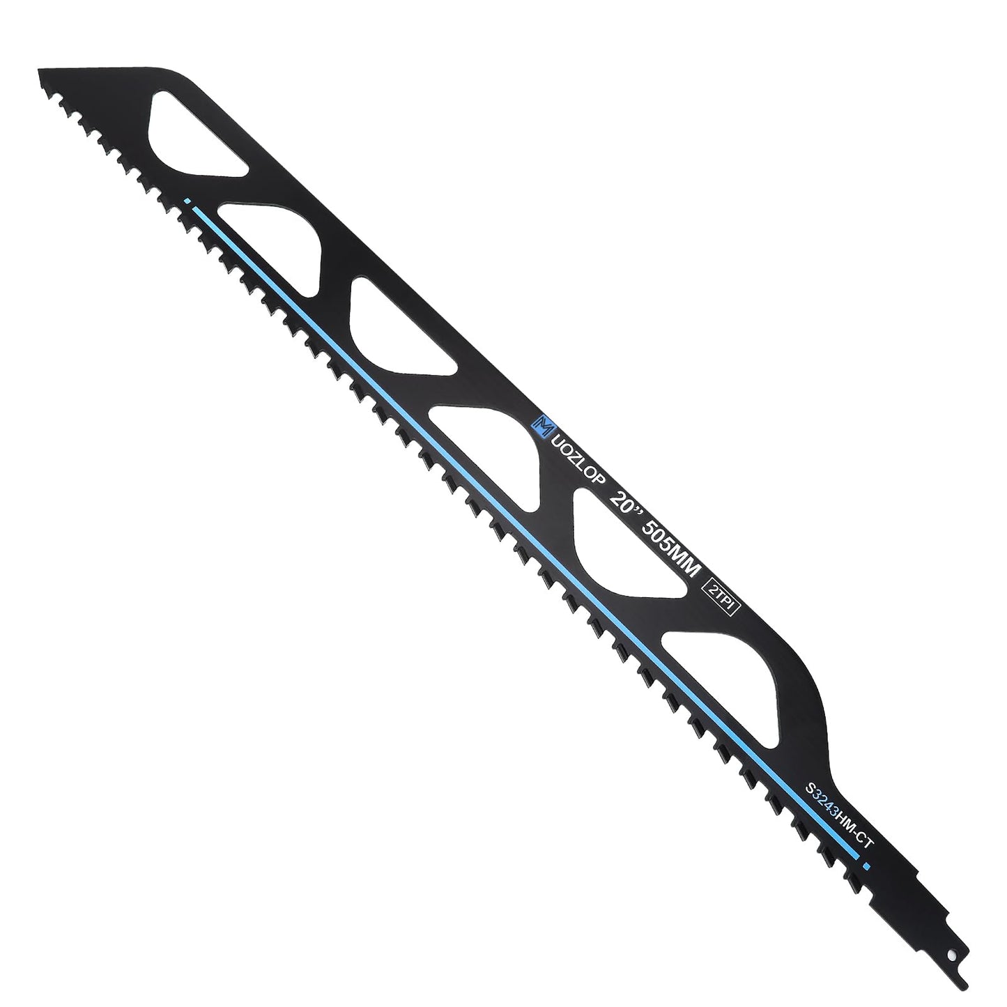 12 inch Masonry Reciprocating Saw Blades,2TPI Carbide Blade Strong teeths for Cutting Brick, Cement, Porous Concrete，3 Pack (3, 12 inch)