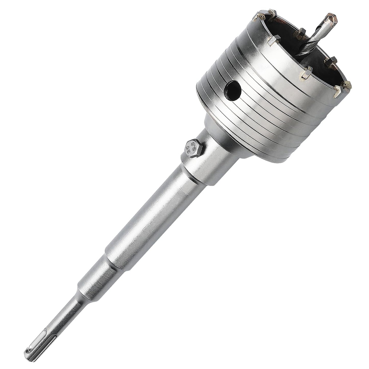 3 inch / 75mm Concrete Hole Saw with SDS Plus Shank Connecting Rod, 6.3mm Tungsten Carbide Tip for Concrete Cement Brick Wall