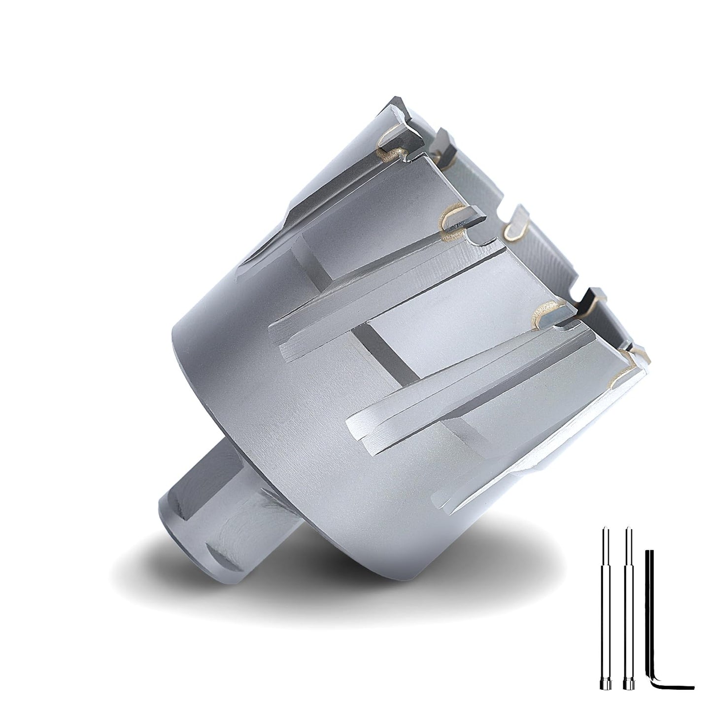 3" x 1-3/8" Annular Cutter with Weldon Shank,75mm Carbide Tip Annular Drill Bit for Stainless Steel, Iron (1-3/8" Depth, 3" (75mm) Diameter)