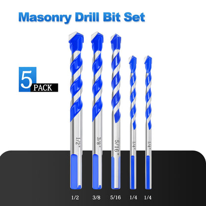 5er-Pack 5/32" Mauerbohrer-Set, Betonbohrer-Set, Betonbohrer für Beton, Fliesen, Ziegel, Zement, Glas (Sechskantschaft, 5/32 Zoll (5er-Pack))
