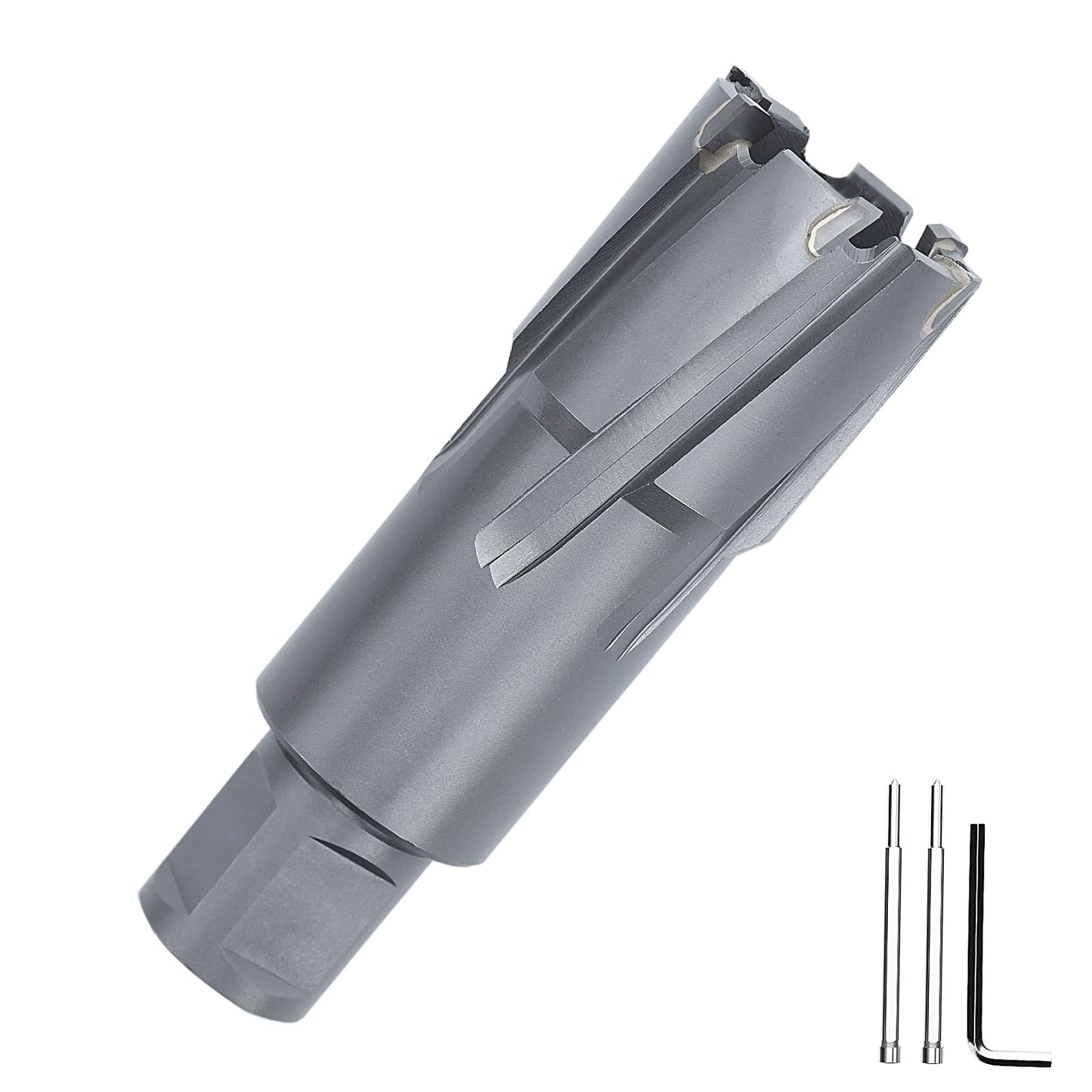 3" x 1-3/8" Annular Cutter with Weldon Shank,75mm Carbide Tip Annular Drill Bit for Stainless Steel, Iron (1-3/8" Depth, 3" (75mm) Diameter)