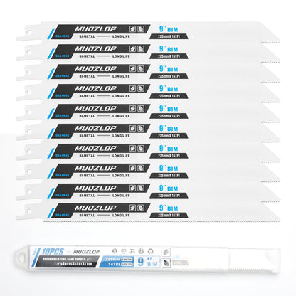 5er-Pack 9-Zoll-Säbelsägeblätter-Set, 6TPI-Sägeblätter aus Kohlenstoffstahl, Holzsägeblätter mit Organizer-Box (5, 6TPI/9 Zoll)