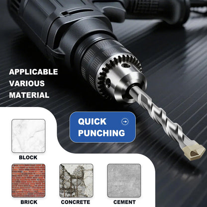 3er-Pack 1/4"(6mm) Sechskantschaft Hammerbohrer Steinbohrer, 110mm Länge Steinbohrer für Beton, Zement, Ziegel, Stein (3 Stück, 1/4" x 4.3" (6x110mm))