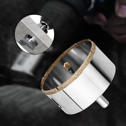 4-1/8" (105 mm) Diamant-Lochsäge, Glas-Lochsäge mit Zentrierbohrer für Glas, Keramik, Marmor, Porzellanfliesen, Granit, Quarz, Edelsteine