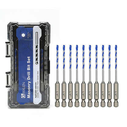 5er-Pack 3,2 mm Mauerwerksbohrer-Set, Betonbohrer-Set mit Sechskantschaft, Hartmetallbohrer für Beton, Zement, Fliesen, Ziegel, Kunststoff und Keramik (3,2 mm (5 Stück))