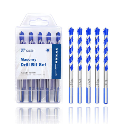 5er-Pack 5/32" Mauerbohrer-Set, Betonbohrer-Set, Betonbohrer für Beton, Fliesen, Ziegel, Zement, Glas (Sechskantschaft, 5/32 Zoll (5er-Pack))
