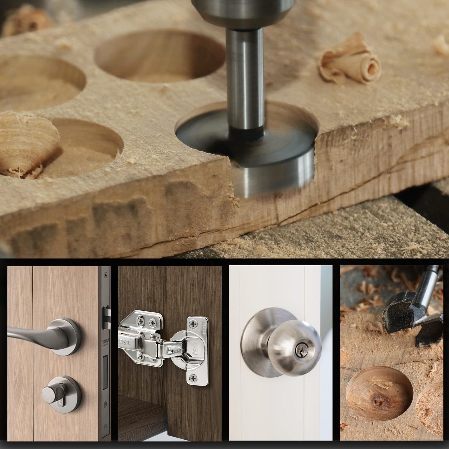 2 Inch Forstner Drill Bit for Woodworking, 2" Forstner Bit Wood Drill Bits for Holes, Hinge Cutter for Hard Wood, Plastic, Plywood HEX Shank