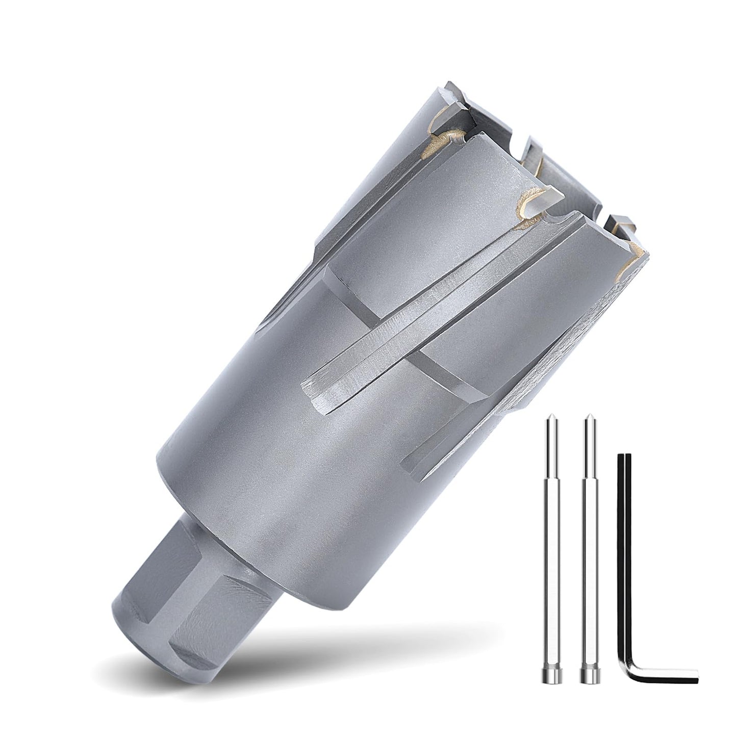 3" x 1-3/8" Annular Cutter with Weldon Shank,75mm Carbide Tip Annular Drill Bit for Stainless Steel, Iron (1-3/8" Depth, 3" (75mm) Diameter)