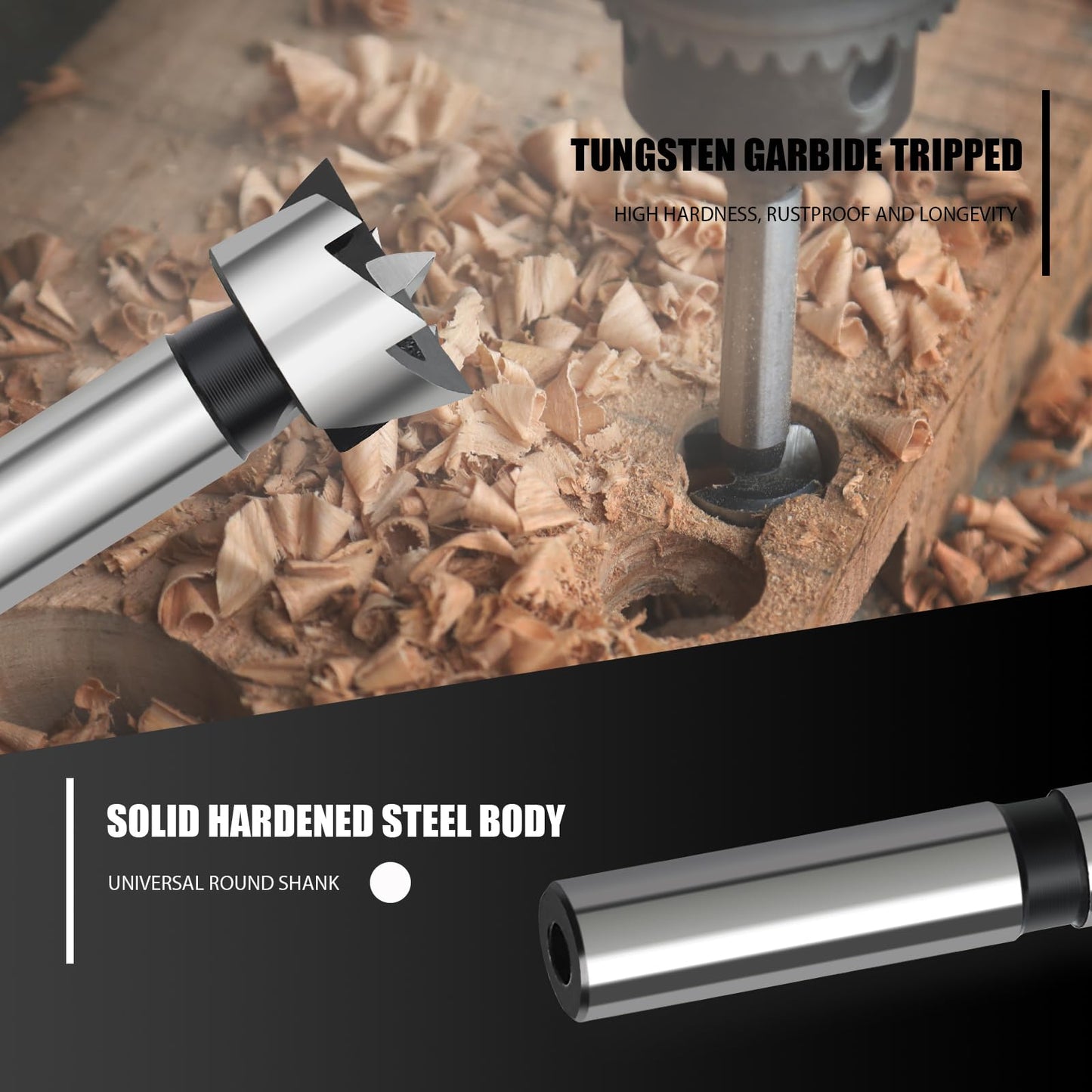 2 Inch Forstner Drill Bit for Woodworking, 2" Forstner Bit Wood Drill Bits for Holes, Hinge Cutter for Hard Wood, Plastic, Plywood HEX Shank