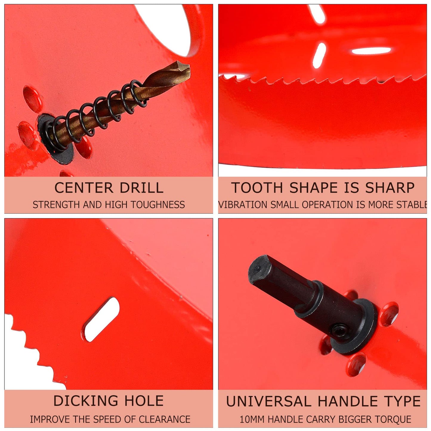 5,5 Zoll Bi-Metall Lochsäge HSS Lochschneider Hochleistung zum Bohren von Holz, Kunststoff, Sperrholz, Deckenplatten, dünnem Metall (140 mm)