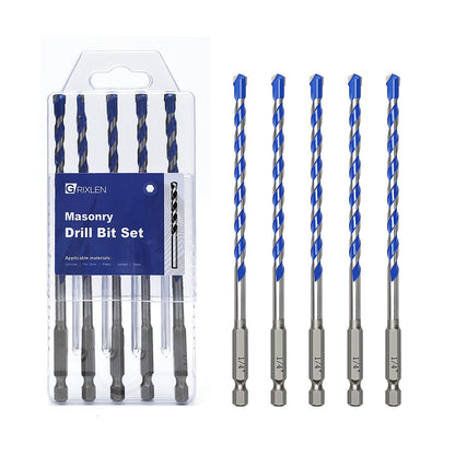 5er-Pack 3,2 mm Mauerwerksbohrer-Set, Betonbohrer-Set mit Sechskantschaft, Hartmetallbohrer für Beton, Zement, Fliesen, Ziegel, Kunststoff und Keramik (3,2 mm (5 Stück))