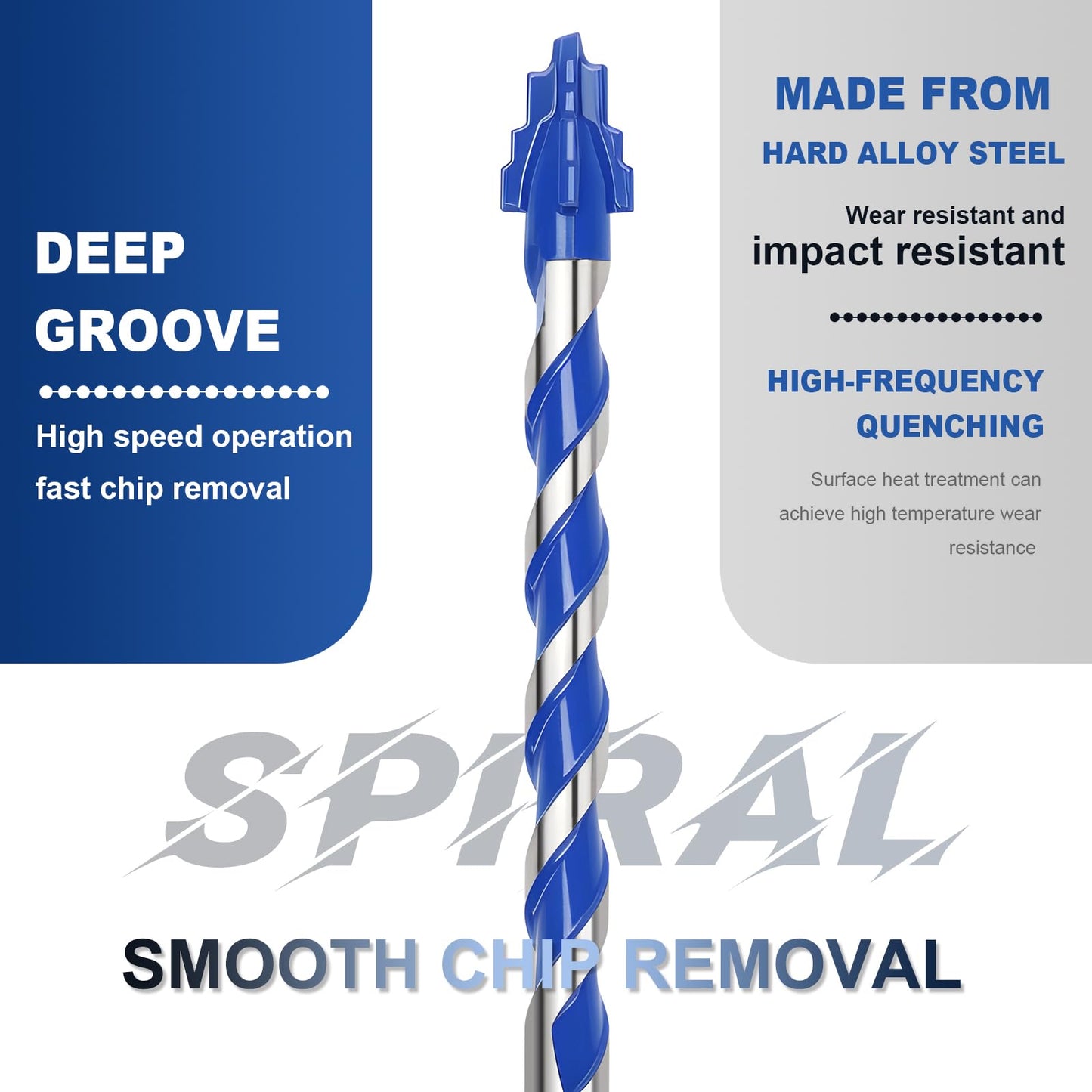 5 Pack 3/16" Tile Drill Bits, Hex Shank Step Masonry Drill Bits for Tile,Concrete, Porcelain,Brick, Glass, Cement, 6" Length