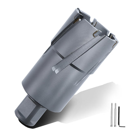 3" x 1-3/8" Hohlbohrer mit Weldon-Schaft, 75mm Hartmetall-Hohlbohrer für Edelstahl, Eisen (1-3/8" Schnitttiefe, 3" (75mm) Durchmesser)